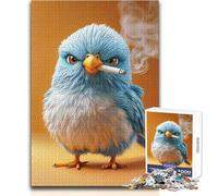 Jigsaw Puzzles for Adults1000 Piece Angry Smoking Bird Brainteaser Family Games A Work of Art Secret Santa Gifts Size 50x75cm