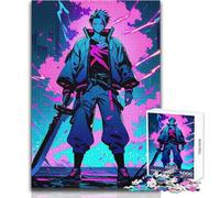 Jigsaw Puzzles for Adults1000 Piece Anime Boy Holding Big Sword Brainteaser Family Games A Work of Art Secret Santa Gifts Size 50x75cm