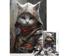 Jigsaw Puzzles for Adults1000 Piece Assassins Chibi Cat Jigsaw Puzzle 1000 Impossible Game Birthday Gifts Staycation Kill Time (38x52cm)