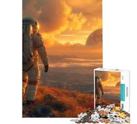 Jigsaw Puzzles for Adults1000 Piece Astronaunt Another Planet Challenging To Complete Difficult Hard Handson Game Suitable for People Aged 14 And Above (50X75cm)