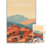 Jigsaw Puzzles for Adults1000 Piece Atlas Mountains Morocco Brainteaser Family Games But Fun And Humorous Toy Wall Decor Size 38x26cm
