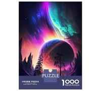 Jigsaw Puzzles for Adults1000 Piece Aurora Sunset Mountain Adult Jigsaw Puzzle Hands-on Game Presents for Women for Birthday, Chrismas 52x38cm/1000pcs
