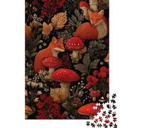 Jigsaw Puzzles for Adults1000 Piece Autumn Forest Foxes Jigsaw for Adults Family Games Analysis And Logic Deal As Gifts for The Whole Family 52x38cm/1000pcs