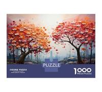 Jigsaw Puzzles for Adults1000 Piece Autumn Trees Falling Leaves Adult Jigsaw Puzzle Brain Teaser Game For Family Fun Stress Reduction Gifts 52x38cm/1000pcs