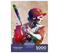Jigsaw Puzzles for Adults1000 Piece Baseball Player Sport Adult Jigsaw Puzzle Hands-on Game Presents for Women for Birthday, Chrismas 38x26cm/1000pcs