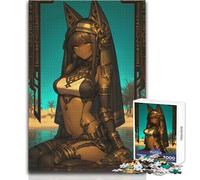 Jigsaw Puzzles for Adults1000 Piece Bastet Egyptian Goddess Anime Girl Enjoyable Quiet Leisure Activity Premium Accurate Edge Craft Toy Size 50x75cm