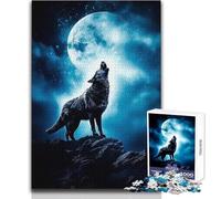 Jigsaw Puzzles for Adults1000 Piece Black Wolf Enjoyable Quiet Leisure Activity Premium Accurate Edge Craft Toy Size 50x75cm