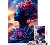 Jigsaw Puzzles for Adults1000 Piece Blue Dream Landscape Cozy Family Gathering Enjoyment Unique Christmas Celebration Present (38x52cm)