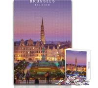 Jigsaw Puzzles for Adults1000 Piece Brussels Educational Game Birthday Present Secret Santa Gifts Size 38x52cm