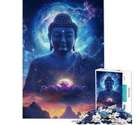 Jigsaw Puzzles for Adults1000 Piece Buddha Lotus Flower Fun at Home Activities, Home Art Decor Educational Games for 14+ Puzzle Game Offered (38x52cm)