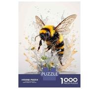 Jigsaw Puzzles for Adults1000 Piece Bumble Bee Watercolor Print Jigsaw for Adults Hands-on Game Wall Decoration for Birthday, Chrismas 52x38cm/1000pcs