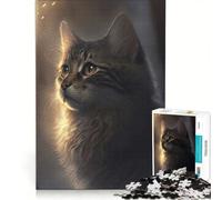 Jigsaw Puzzles for Adults1000 Piece Cat in The Shadows, Toy Wall Decor, Staycation Kill Time, Beautiful Design Game 50x75cm