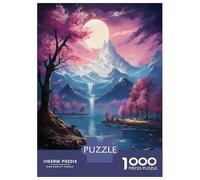 Jigsaw Puzzles for Adults1000 Piece Cherry Blossom Moonlit Lake Adult Jigsaw Puzzle DIY Toys But Fun And Humorous Unique Birthday And Gifts 70x50cm/1000pcs