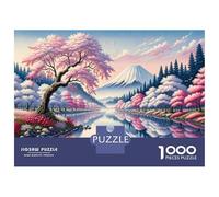 Jigsaw Puzzles for Adults1000 Piece Cherry Blossom Paradise Scene Adult Jigsaw Puzzle Relaxing Games Staycation Kill Time for Birthday, Chrismas 70x50cm/1000pcs