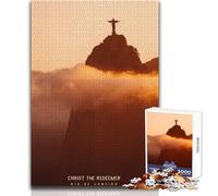 Jigsaw Puzzles for Adults1000 Piece Christ The Redeemer Educational Game Birthday Present Secret Santa Gifts Size 38x26cm