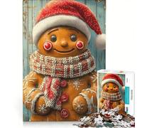 Jigsaw Puzzles for Adults1000 Piece Christmas Gingerbread Snowman, DIY Toys, Enhance Memory, Deal As Gifts for The Whole Family 50x75cm