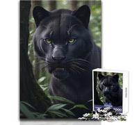 Jigsaw Puzzles for Adults1000 Piece Close Up Black Panther Enjoyable Quiet Leisure Activity Premium Accurate Edge Craft Toy Size 38x52cm
