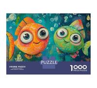 Jigsaw Puzzles for Adults1000 Piece Colorful Fish Painting Artwork Adult Jigsaw Puzzle Brain Teaser Game For Family Fun Stress Reduction Gifts 70x50cm/1000pcs