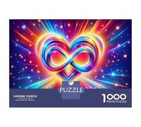 Jigsaw Puzzles for Adults1000 Piece Colorful Heart Infinity Symbol Adult Jigsaw Puzzle Brain Teaser Game For Family Fun Stress Reduction Gifts 70x50cm/1000pcs