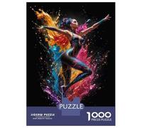 Jigsaw Puzzles for Adults1000 Piece Colorful Paint Splash Dance Jigsaw for Adults Family Games Analysis And Logic Deal As Gifts for The Whole Family 38x26cm/1000pcs