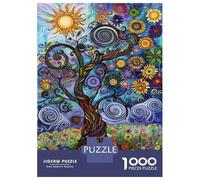 Jigsaw Puzzles for Adults1000 Piece Colorful Tree Art Print-1 Adult Jigsaw Puzzle Brain Teaser Game For Family Fun Stress Reduction Gifts 70x50cm/1000pcs