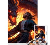 Jigsaw Puzzles for Adults1000 Piece Conqueror of The Inferno Jigsaw Puzzle 1000 Impossible Game Birthday Gifts Staycation Kill Time (38x26cm)