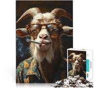 Jigsaw Puzzles for Adults1000 Piece Cool Goat Vibes Made of wood for age 14+ Toy Intellectual Game deal as gifts for the whole family 。size:50x75cm/19.68x29.52inch