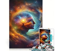 Jigsaw Puzzles for Adults1000 Piece Cosmic Consciousness Celestial Mindscape Artistry, Educational Toy, Difficult And Challenge, Improving Love between Couples 50x75cm
