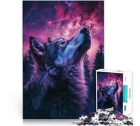 Jigsaw Puzzles for Adults1000 Piece Cosmic Wolf Galaxy Made of cardboard,Suitable for ages 14 and up Home decoration toys Gift ideas。size:38x52cm/14.96x20.47inch