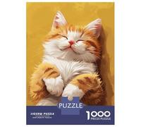 Jigsaw Puzzles for Adults1000 Piece Cozy Tabby Cat Art Adult Jigsaw Puzzle Hands-on Game Presents for Women for Birthday, Chrismas 38x26cm/1000pcs