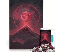 Jigsaw Puzzles for Adults1000 Piece Crimson Eclipse, Relaxing Games, Difficult Challenge, Gifts for Friends And Family 50x75cm