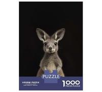 Jigsaw Puzzles for Adults1000 Piece Cute Baby Kangaroo Portrait on Black Adult Jigsaw Puzzle Hands-on Game Presents for Women for Birthday, Chrismas 38x26cm/1000pcs