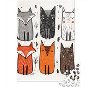 Jigsaw Puzzles for Adults1000 Piece Cute Fox Illustration Set-1 Jigsaw for Adults Hands-on Game Wall Decoration for Birthday, Chrismas 70x50cm/1000pcs