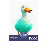 Jigsaw Puzzles for Adults1000 Piece Cute Teal And White Duckling Adult Jigsaw Puzzle Relaxing Games Staycation Kill Time for Birthday, Chrismas 38x26cm/1000pcs