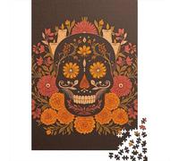 Jigsaw Puzzles for Adults1000 Piece Day of The Dead Sugar Skull Art Print-1 Jigsaw for Adults Hands-on Game Wall Decoration for Birthday, Chrismas 52x38cm/1000pcs