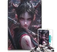 Jigsaw Puzzles for Adults1000 Piece Demon Slayer Girl Toys Educational Games Difficult Challenge Anti-Stress Toys (size 38x52cm)