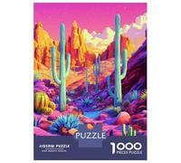 Jigsaw Puzzles for Adults1000 Piece Desert Cactus Plant Wall Art Print Jigsaw for Adults Family Games Analysis And Logic Deal As Gifts for The Whole Family 38x26cm/1000pcs