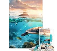 Jigsaw Puzzles for Adults1000 Piece Diving with Sunrays Challenging To Complete Difficult Hard Hands-on Game Suitable for People Aged 14 And Above (38X52CM)