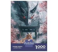 Jigsaw Puzzles for Adults1000 Piece Dragon's Gaze And Cherry Blossoms Adult Jigsaw Puzzle Hands-on Game Presents for Women for Birthday, Chrismas 52x38cm/1000pcs