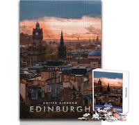 Jigsaw Puzzles for Adults1000 Piece Edinburgh Skyline Educational Game Birthday Present Secret Santa Gifts Size 50x75cm