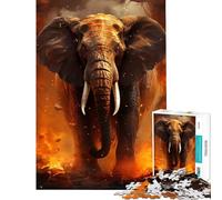 Jigsaw Puzzles for Adults1000 Piece Elephant From Hell Challenging To Complete Difficult Hard Handson Game Suitable for People Aged 14 And Above (50X75cm)