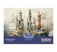 Jigsaw Puzzles for Adults1000 Piece Fantasy Castle Island Adult Jigsaw Puzzle Brain Teaser Game For Family Fun Stress Reduction Gifts 38x26cm/1000pcs