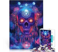 Jigsaw Puzzles for Adults1000 Piece Fantasy magic skull Made of wood for age 14+ Stress Relief Interesting Stress Reduction Gifts。size：50x75cm/19.68x29.52inch