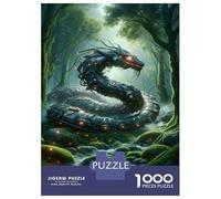 Jigsaw Puzzles for Adults1000 Piece Fantasy Mechanical Snake Art Print Jigsaw for Adults Hands-on Game Wall Decoration for Birthday, Chrismas 38x26cm/1000pcs