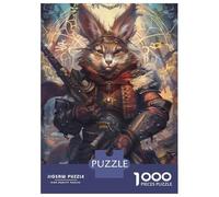Jigsaw Puzzles for Adults1000 Piece Fantasy Rabbit Warrior Art Print Adult Jigsaw Puzzle DIY Toys But Fun And Humorous Unique Birthday And Gifts 70x50cm/1000pcs