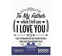 Jigsaw Puzzles for Adults1000 Piece Father Best Thing Ever Adult Jigsaw Puzzle Relaxing Games Staycation Kill Time for Birthday, Chrismas 70x50cm/1000pcs