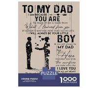 Jigsaw Puzzles for Adults1000 Piece Father Day To My Dad Adult Jigsaw Puzzle Brain Teaser Game For Family Fun Stress Reduction Gifts 52x38cm/1000pcs