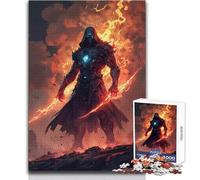 Jigsaw Puzzles for Adults1000 Piece Fiery Hooded Warrior Enjoyable Quiet Leisure Activity Premium Accurate Edge Craft Toy Size 38x26cm