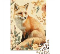 Jigsaw Puzzles for Adults1000 Piece Floral Fox Illustration-2 Jigsaw for Adults Hands-on Game Wall Decoration for Birthday, Chrismas 52x38cm/1000pcs