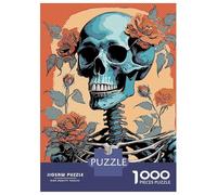 Jigsaw Puzzles for Adults1000 Piece Floral Skeleton Pop Art 7 Adult Jigsaw Puzzle Relaxing Games Staycation Kill Time for Birthday, Chrismas 70x50cm/1000pcs